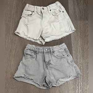 Zara Girls Distressed Jean Shorts